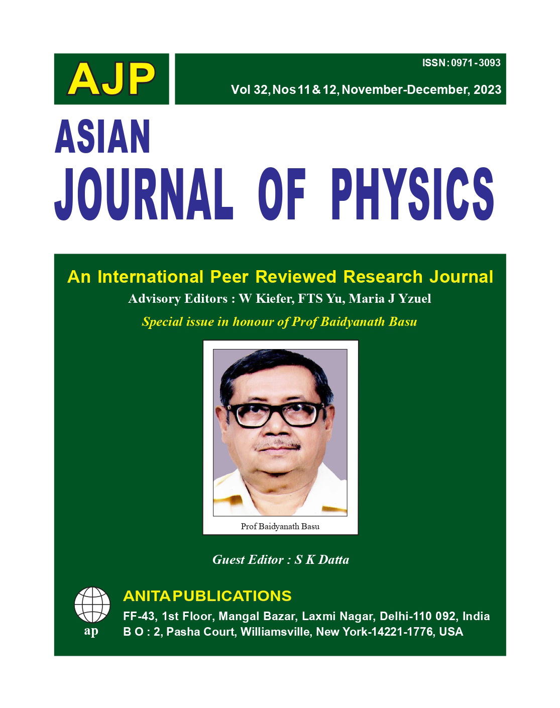 Volume 32 Nos 9 - 12 - Asian Journal of Physics