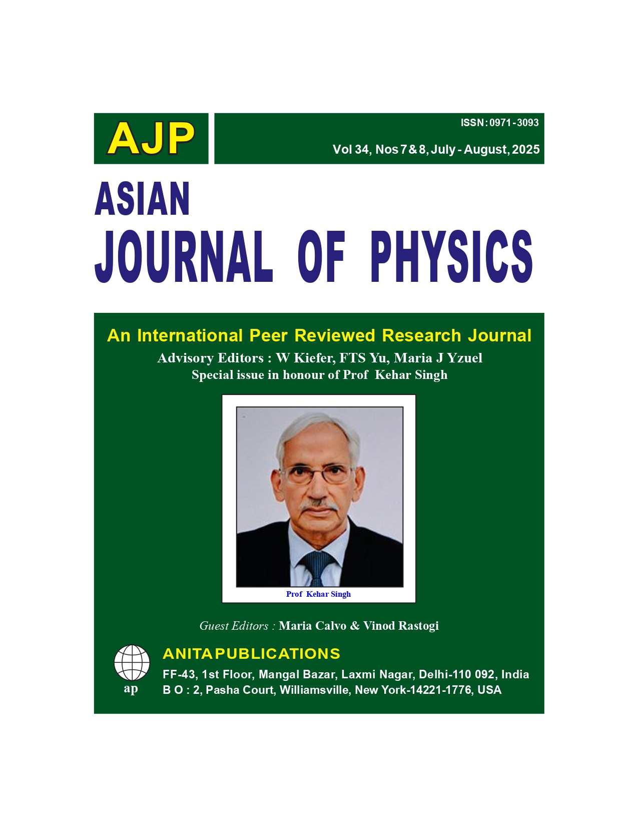 Volume 34 Nos 11-12 - Asian Journal of Physics